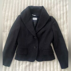 MaxMara Classic Black Blazer dark navy blue/wool/ made in Italy fits size 8/10